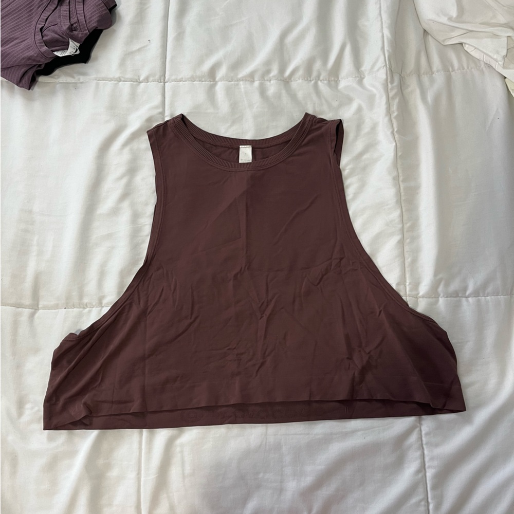 Brown Cropped Tank Top